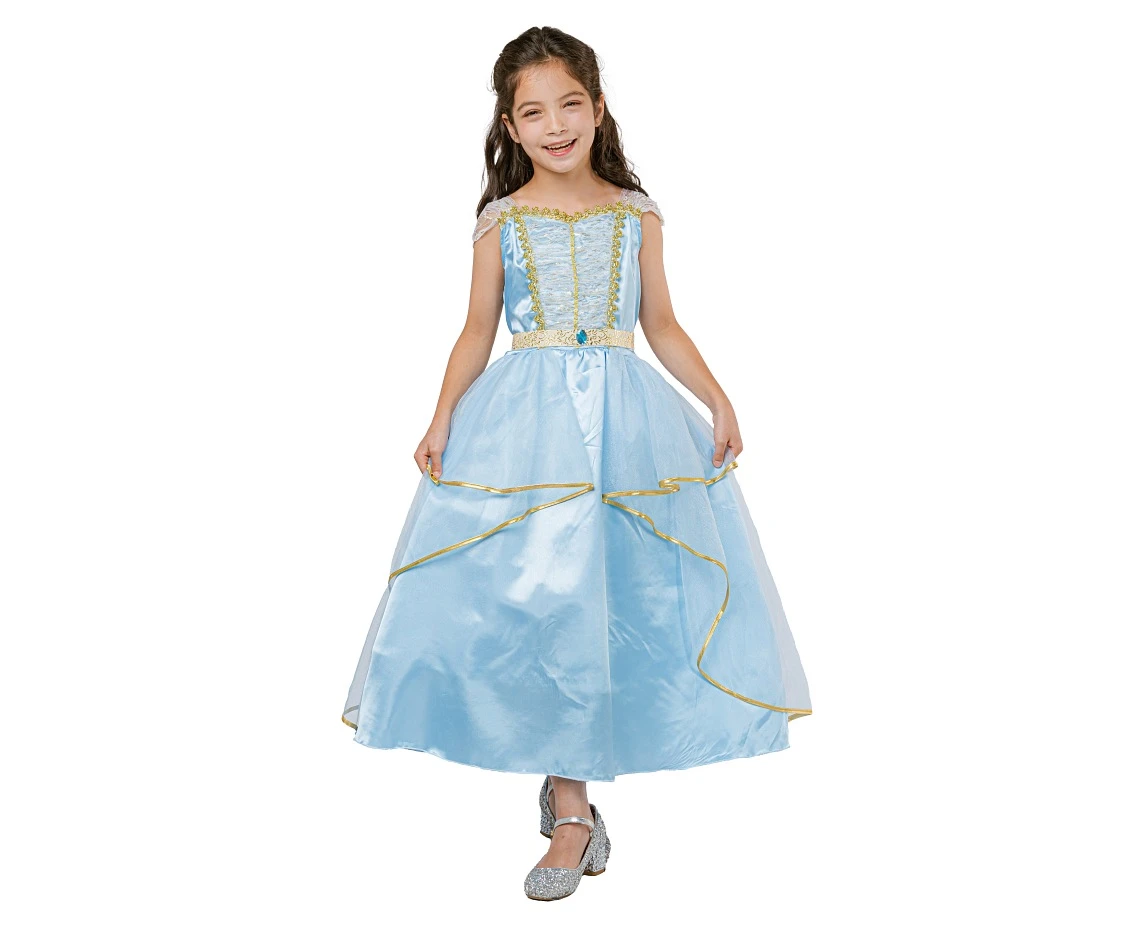 Role play-set for kids Blue Princess (dress, belt), size 120/130 cm
